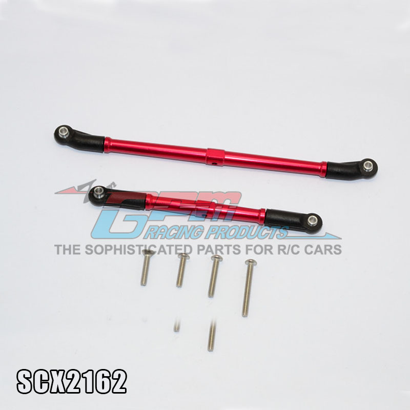 GPM RACING SCX10 II 90047金属前正反牙可调教转向拉杆+支撑拉杆