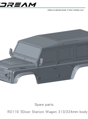 RCDream 荒野卫士RD110 5门Station wagon 313/324mm 车壳零件1