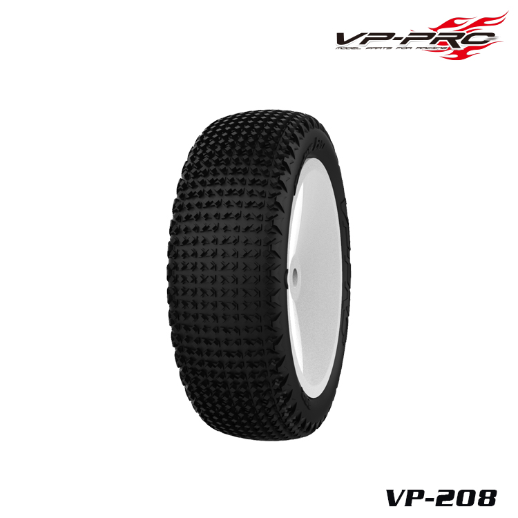 VP-PRO新款1/10电越二驱前轮泥土轮胎 VP-208 RC模型车遥控车配件