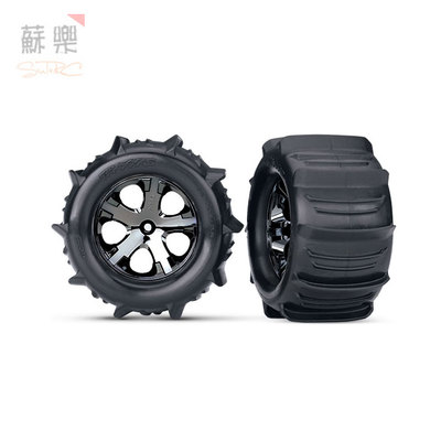 Traxxas 2.8挖沙轮胎 成品 后 1/10 Bigfoot/Stampede #3689