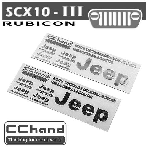 CCHAND AXIAL SCX10 III 三代 仿真jeep 吉普 角斗士 车身金属贴