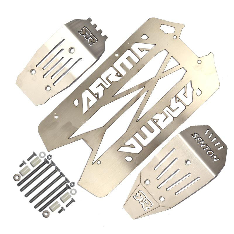 ARRMA SENTON V3 1/10盛唐短卡不锈钢底盘装甲底护甲防护