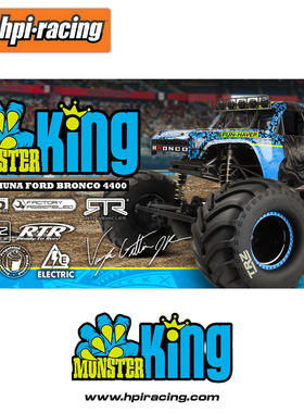 HPI Monster king 1/10遥控电动大脚车仿真福特烈马160765