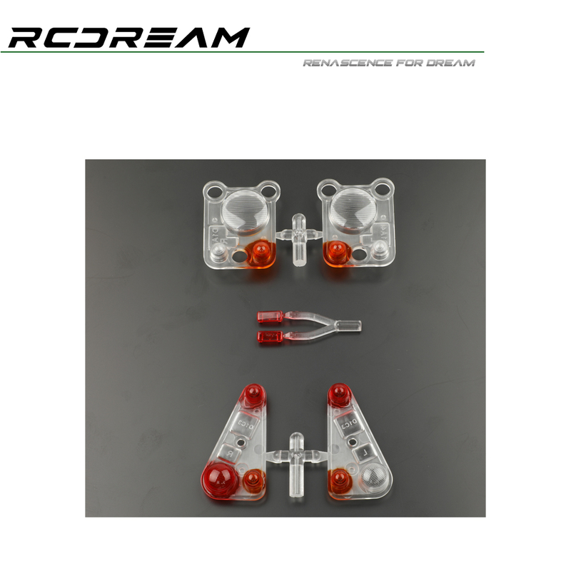 带喷涂大灯尾灯透镜模型车