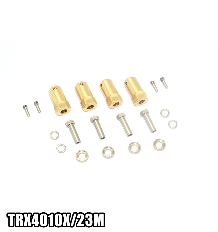 TRAXXAS TRX-4 铜加宽六角结合器23MM厚-4粒1套 TRX4010X/23M
