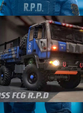CROSSRC FC6 1/12攀爬车军卡运输军事越野6x6 RC遥控电动模型车