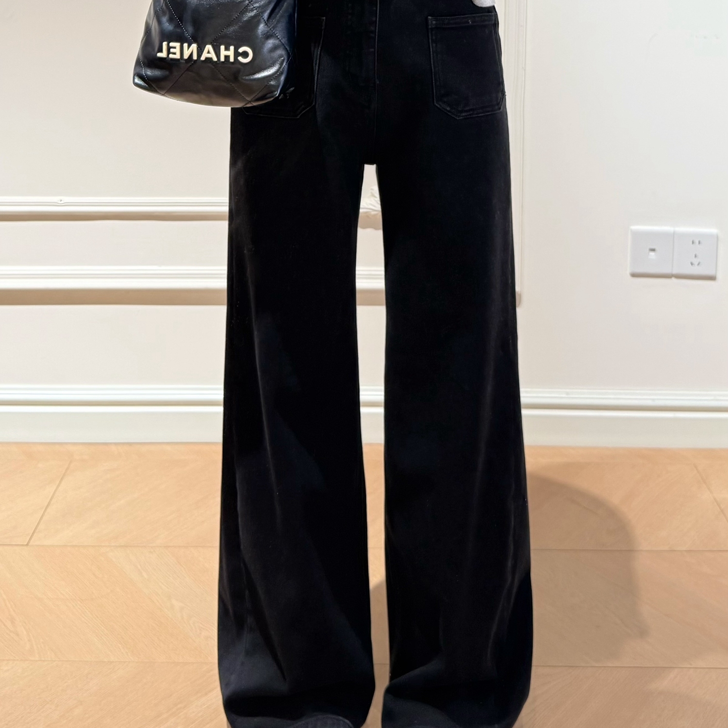 加绒显瘦大长腿微喇阔腿牛仔裤