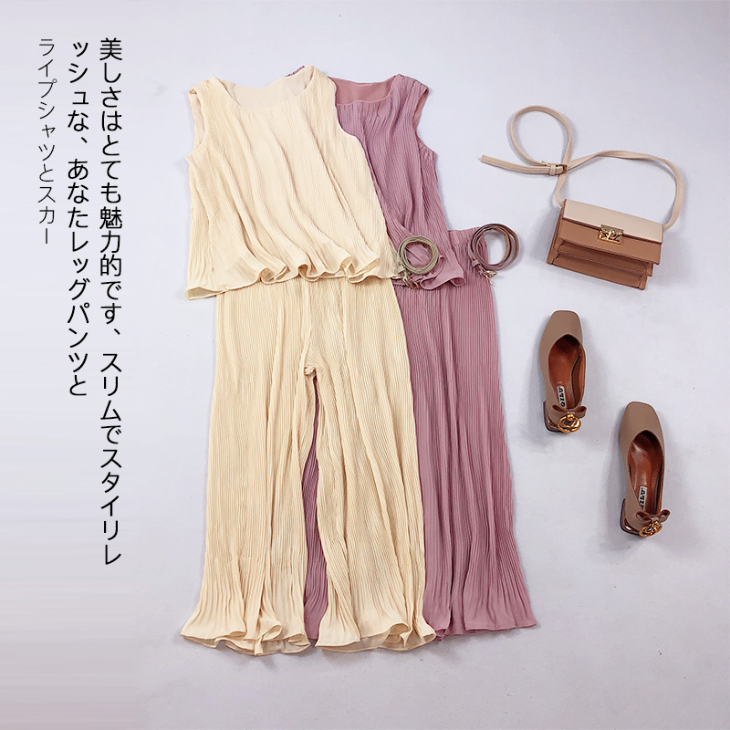 ZS000130-000131設計師高品質定制 荷葉邊甜美清新套裝寬松顯瘦