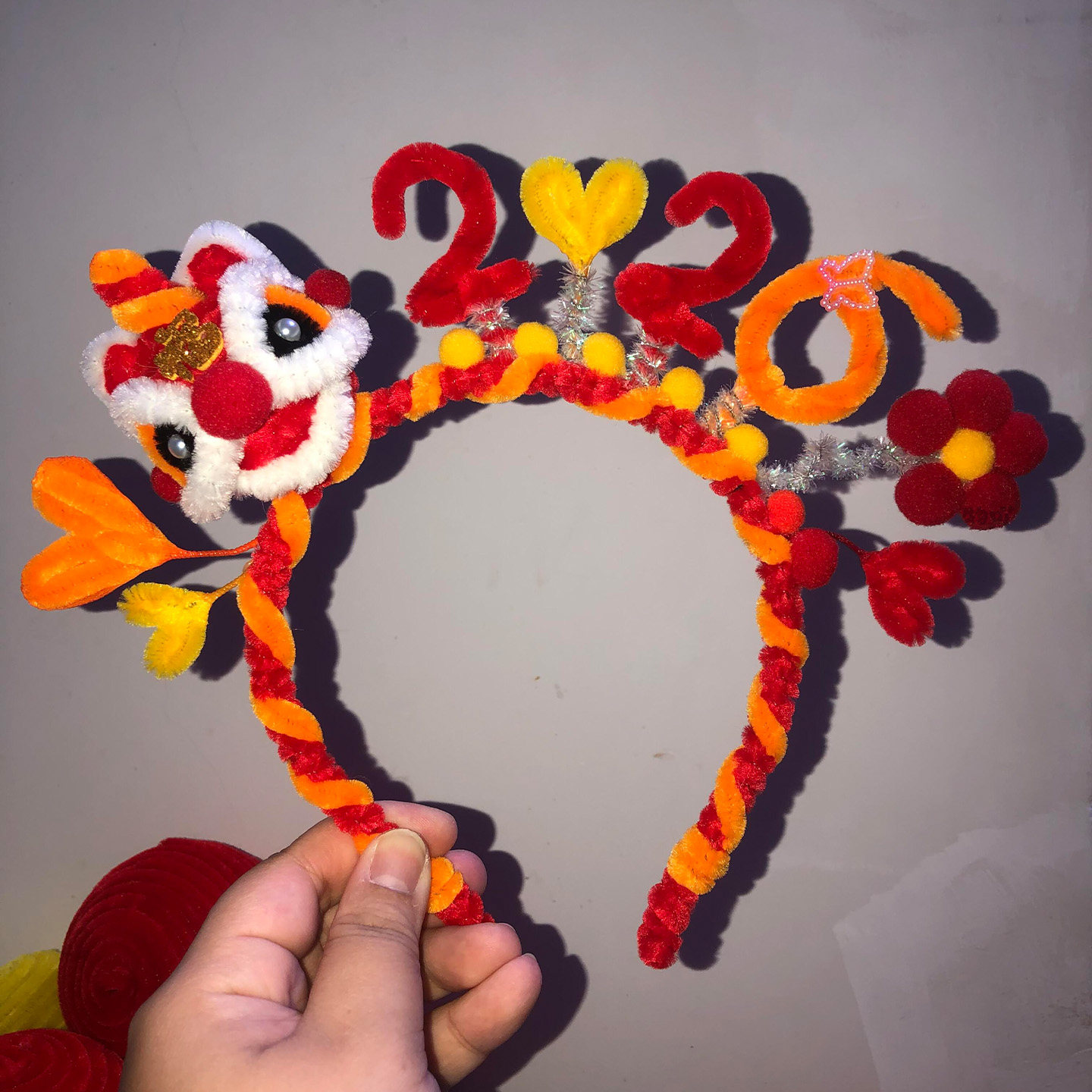 新年扭扭棒发箍手工diy礼物