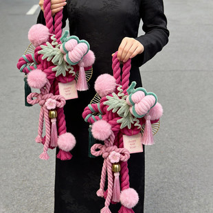 中国风万字结门挂成品中国结手工编织挂件创意高级妇女节礼物