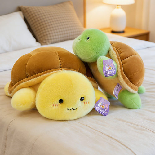 可爱面包龟毛绒掌中宝抱枕公仔