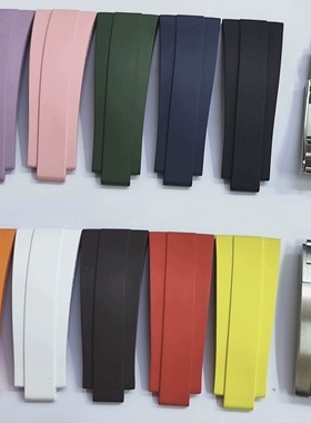 适用劳力士手表带含钢片氟橡胶带迪通拿水鬼游艇GMT表扣维修配件