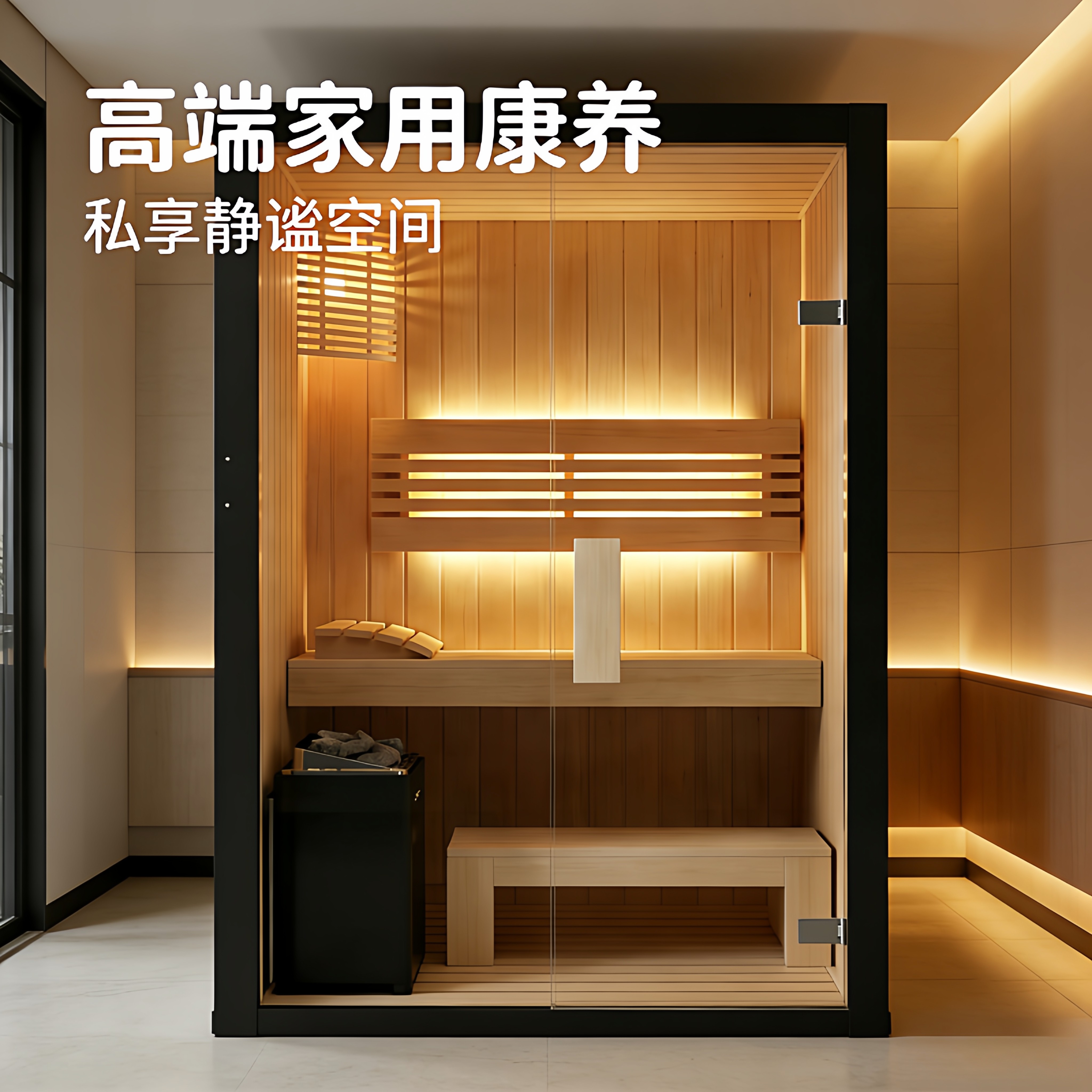 锦益康实木大空间私享桑拿浴房