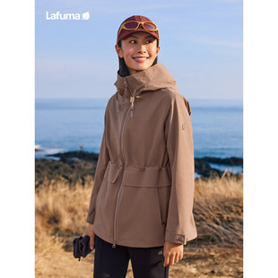 LAFUMA乐飞叶户外秋冬连帽防水防风冲锋衣女外套运动夹克外套