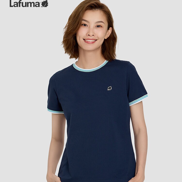 LAFUMA乐飞叶户外夏季休闲运动短袖T恤女士百搭圆领吸湿速干上衣