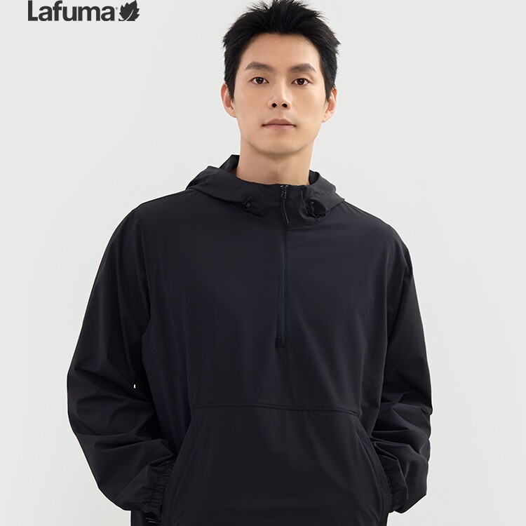 LAFUMA乐飞叶户外防泼水半拉链套头夹克男士防晒运动休闲潮流上衣