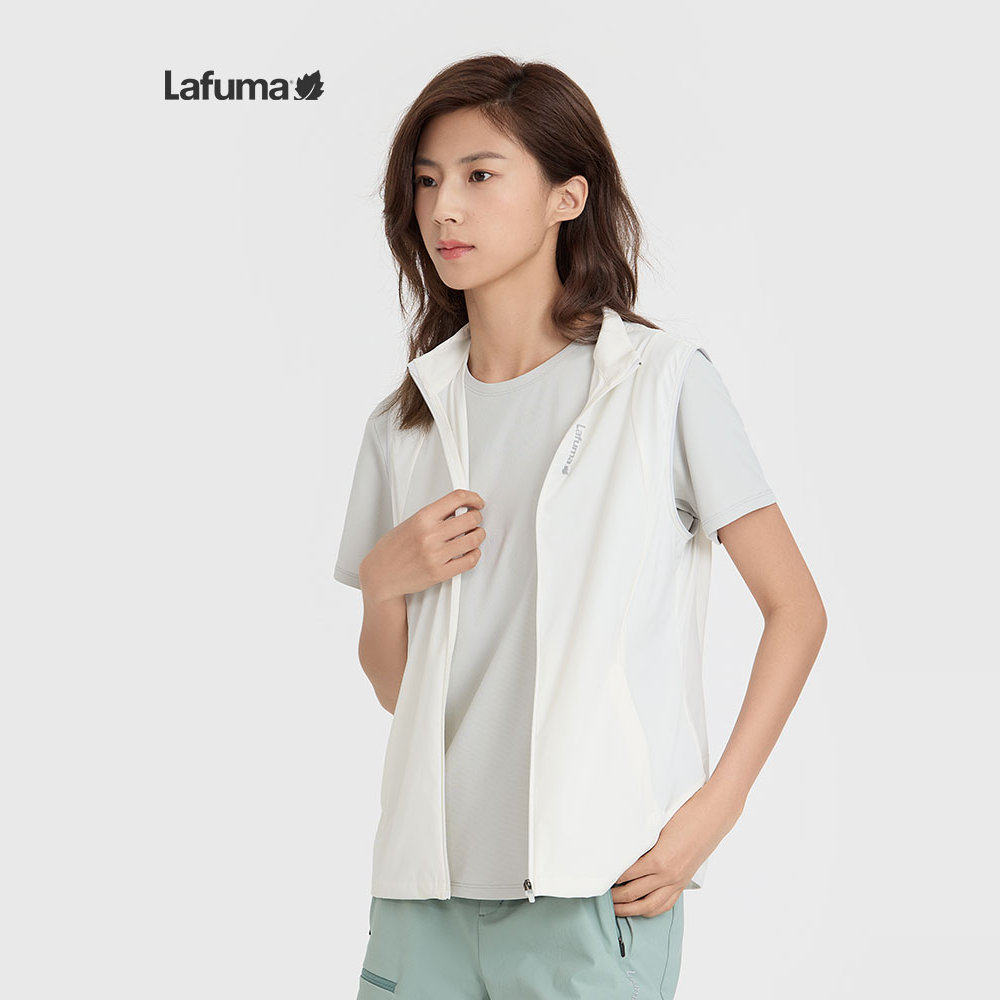 LAFUMA乐飞叶户外凉感防晒防紫外线UPF50+马甲女运动休闲立领上衣