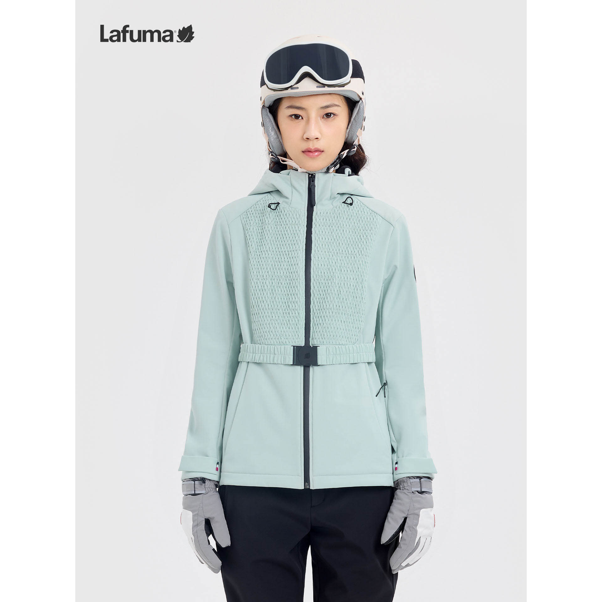 乐飞叶女防风防水保暖滑雪夹克