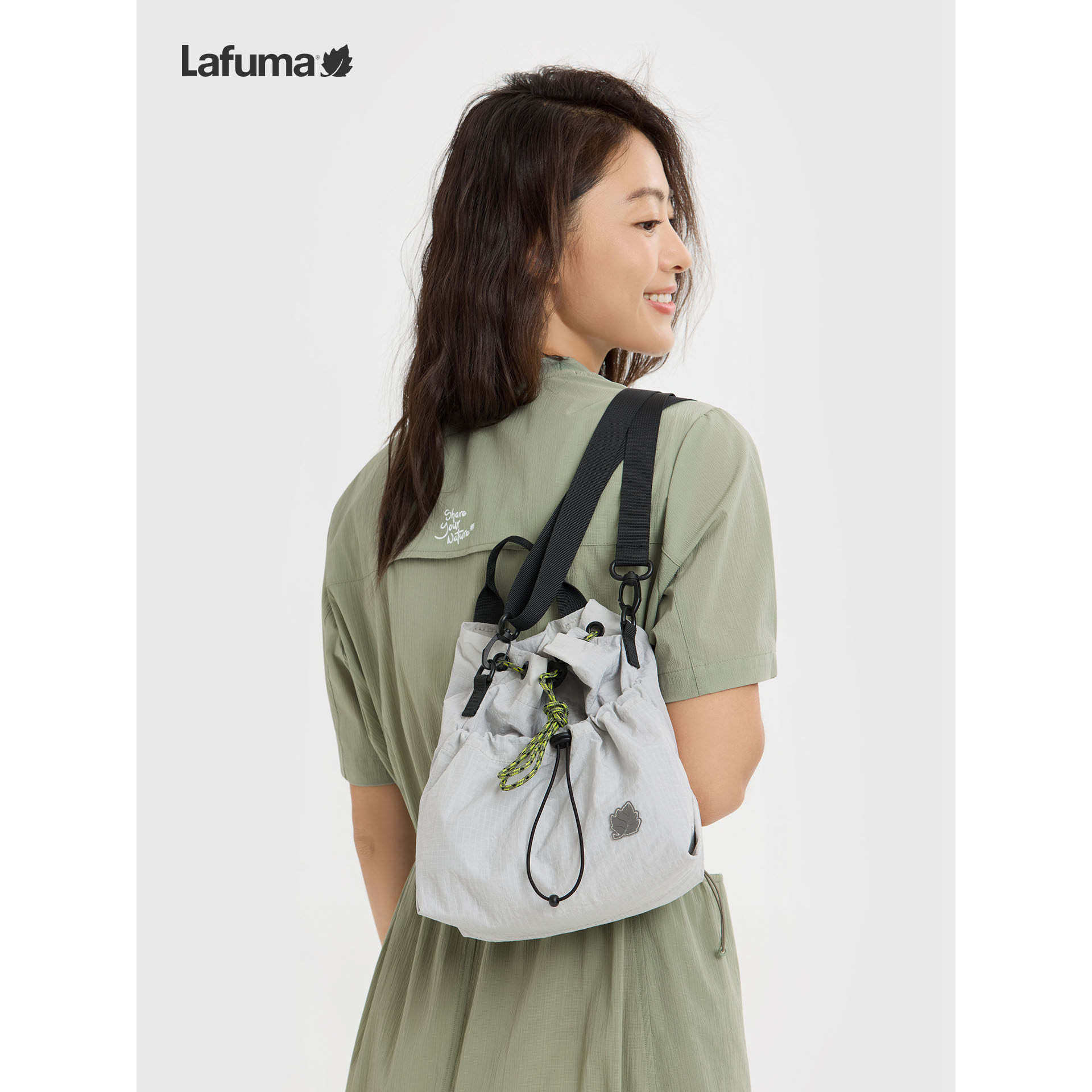 LAFUMA乐飞叶户外抽绳斜挎包女