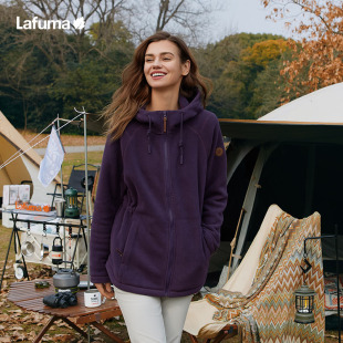 LAFUMA乐飞叶户外秋冬加厚保暖抓绒衣女士仿羊羔绒外套LFJA4CR64