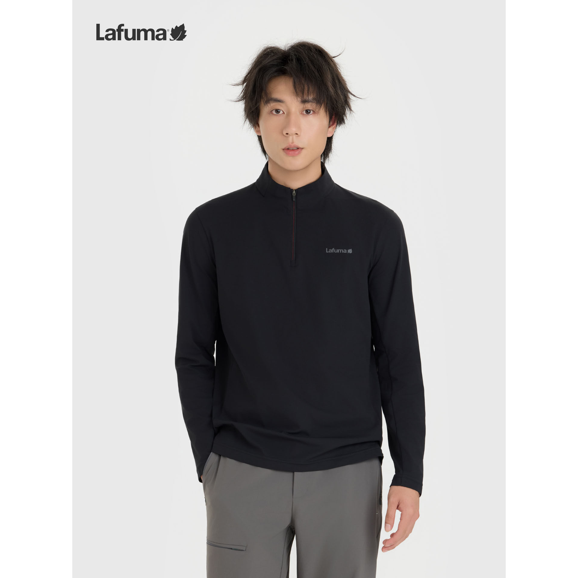 LAFUMA户外半拉链速干防晒T恤