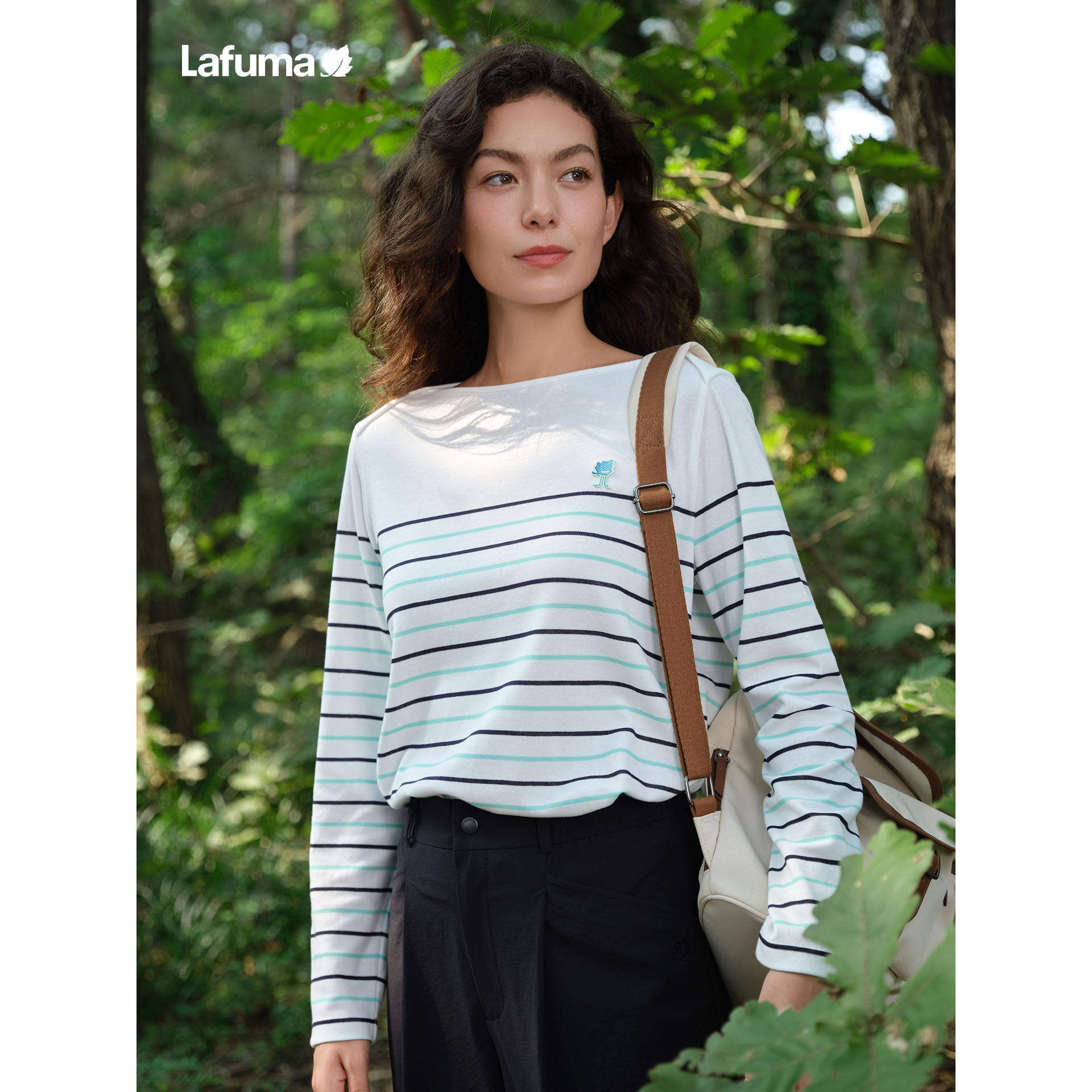 LAFUMA乐飞叶户外条纹长袖T恤女士圆领速干上衣打底衫透气,户外/登山/野营/旅行用品,户外休闲衣,淘宝优惠券,粉丝福利购,淘宝优惠卷