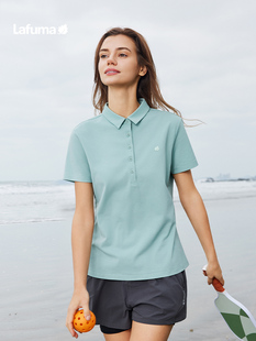 LAFUMA乐飞叶户外夏季 T恤女 休闲运动吸湿速干polo领短袖