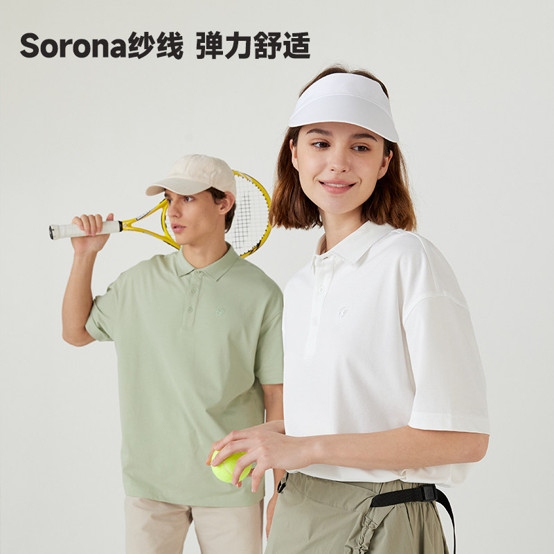诺诗兰户外运动翻领短袖T恤