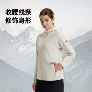 诺诗兰抓绒衣2025新款 防风防泼水加绒透气保暖抑菌徒步登山外套