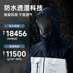 诺诗兰三合一冲锋衣秋冬男女保暖徒步登山服 鹅绒版 胡杨林2.0