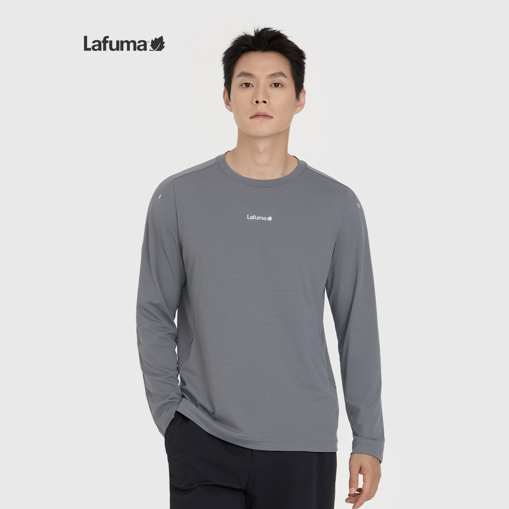 LAFUMA乐飞叶户外春季新款运动速干长袖T恤男休闲套头内搭打底衫