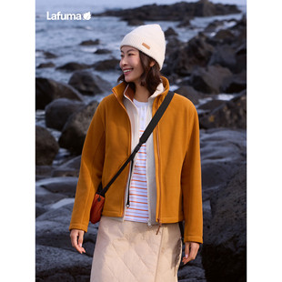LAFUMA乐飞叶户外轻便环保保暖抓绒衣女士新款 立领外套 秋冬开衫