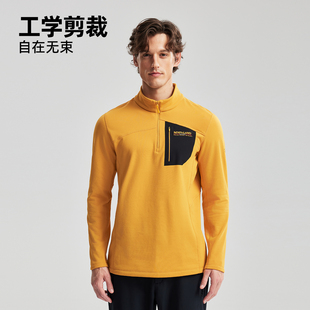 立领长袖 2025秋冬款 T恤NTSFH5870S 诺诗兰户外休闲衣男士 商场同款