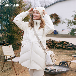 LAFUMA乐飞叶户外秋冬防泼水防风羽绒服女中长款 防寒服