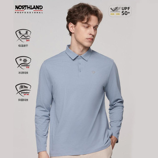 NTSET5216E 户外翻领春夏吸湿透气运动polo衫 诺诗兰长袖 t恤男士