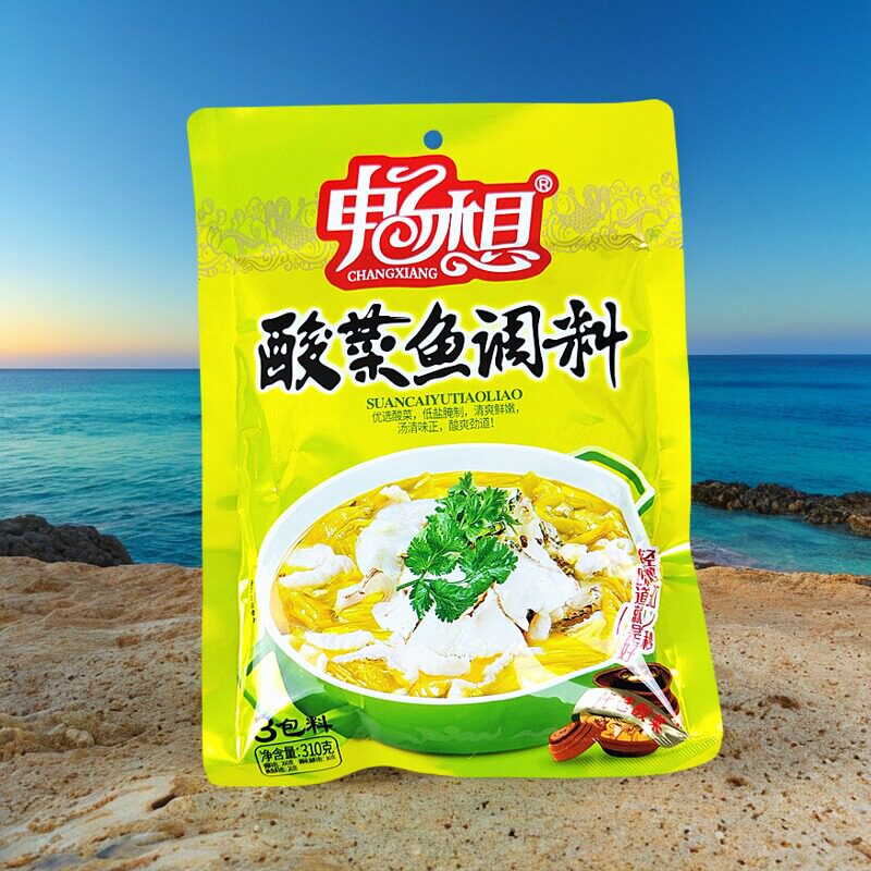 畅想310g酸菜鱼调料 家用懒人酸汤爽口肥牛酸辣水煮鱼火锅 3料包