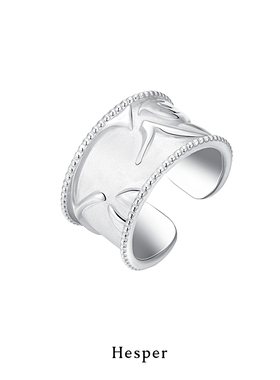 HESPER 厅系列浮雕玫瑰纹样复古感925纯银戒指 设计师品牌