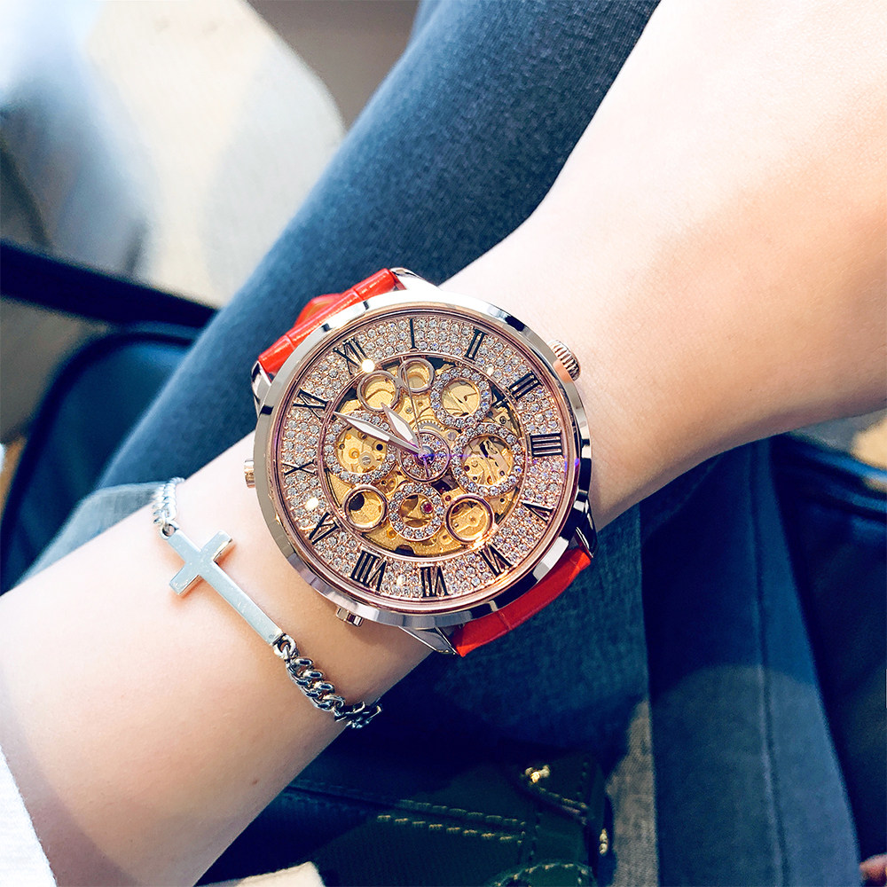 蒂玮娜女士手表女机械表全自动机械手表防水名牌品牌正品专柜女款