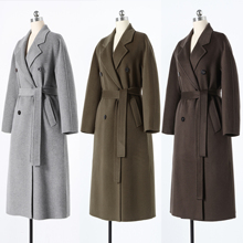 厚度很顶 经典101801羊绒羊毛手工双排扣羊绒大衣 手工毛呢外套