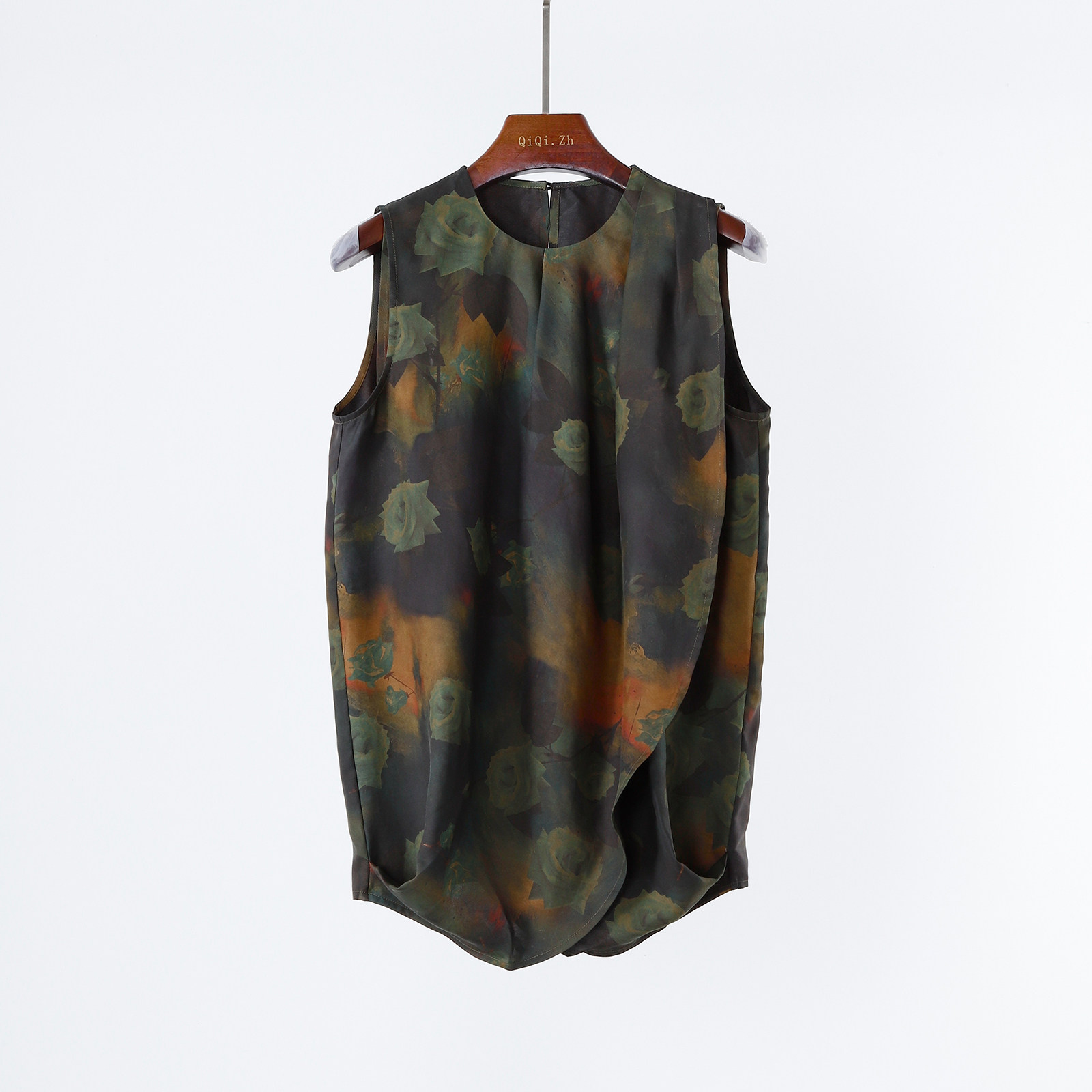 古韵玫瑰 重磅真丝斜纹绸香云纱桑蚕丝无袖背心 休闲上衣,女装/女士精品,真丝上装,淘宝优惠券,粉丝福利购,淘宝优惠卷