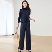 阔腿裤 T909 洋气时髦马甲T恤打底衫 新款 三件套 秋季