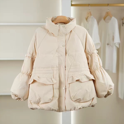 8032 冬季新款时尚百搭减龄保暖立领无帽短款羽绒服MAN