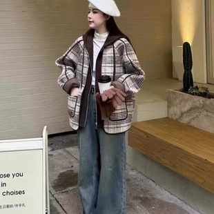 W621 休闲舒适连帽假两件行厚外套JT 秋款