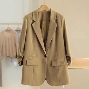 休闲百搭小西装 W221 一粒扣七分袖 新款 外套 春季