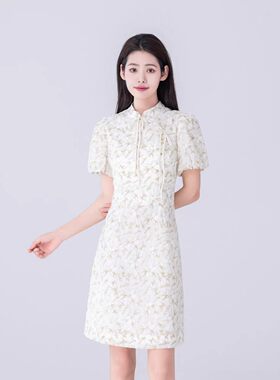Q889 夏季新款改良旗袍气质显瘦新国风连衣裙JT