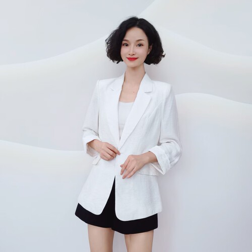 W519 春季款时尚气质百搭通勤修身薄款西装外套