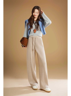 K030 秋冬款新款时尚高腰显瘦百搭休闲直筒裤YS