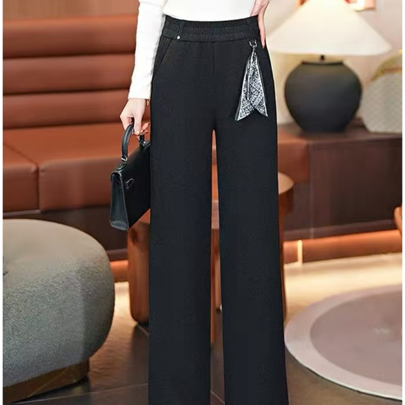 2550 冬季新款高腰加绒加厚百搭休闲直筒裤YDY,女装/女士精品,休闲裤,淘宝优惠券,粉丝福利购,淘宝优惠卷