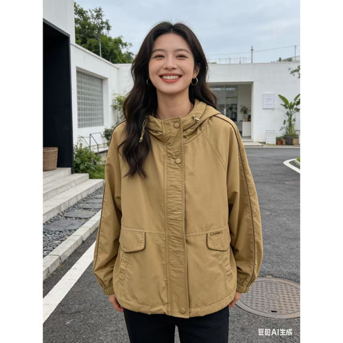 C226 春秋款新款时尚休闲宽松连帽百搭外套JR