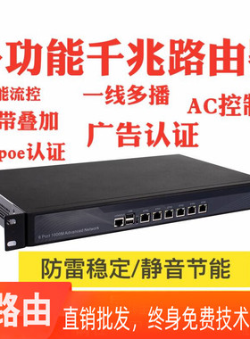 D525/3855U/1037uI3/i5/I76网8网千兆软路由器工控整机小博流控